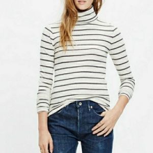 Madewell Turtleneck Top in Cento Stripe XS